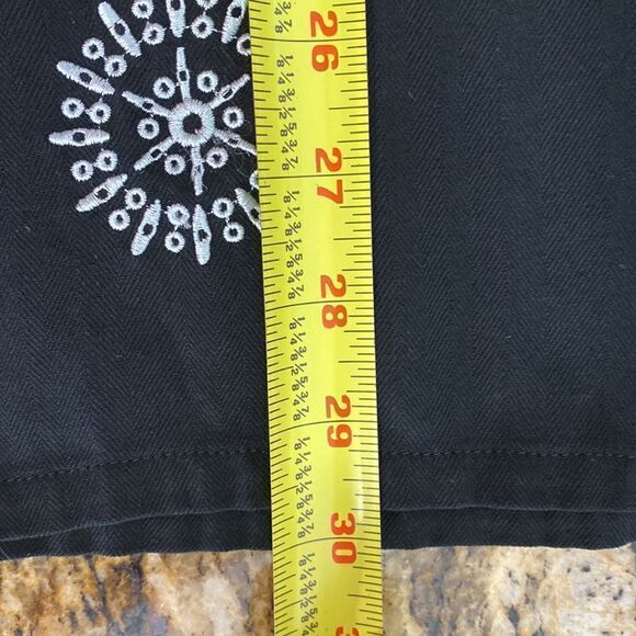 WfF black 100% silk embroidered short sleeve button down shirt size XXL - Picture 9 of 9